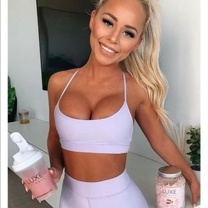 White Fox Boutique Lilac Sports Bra NWT